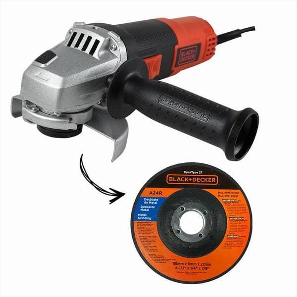 Esmerilhadeira Angular Black+Decker Versátil G720 Potente Corte e Desbaste