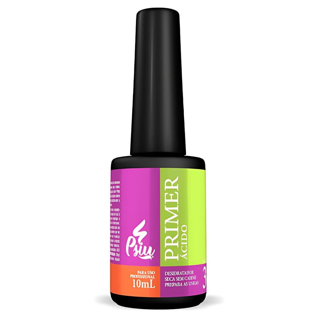 Primer Ácido Preparador de Unhas Alongamento Psiu 10ml