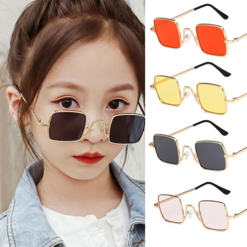 Óculos De Sol Quadrados Coreanos Para Crianças , Infantis Da Moda Polarizados , Proteção UV , Meninos , Meninas , Presen