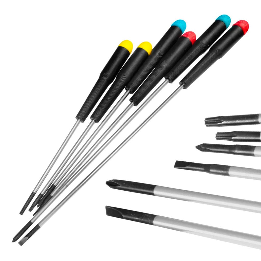 Jogo Chave Fenda E Philips E Torx Longa De Precisão Eletrônica Kit 6 Peças