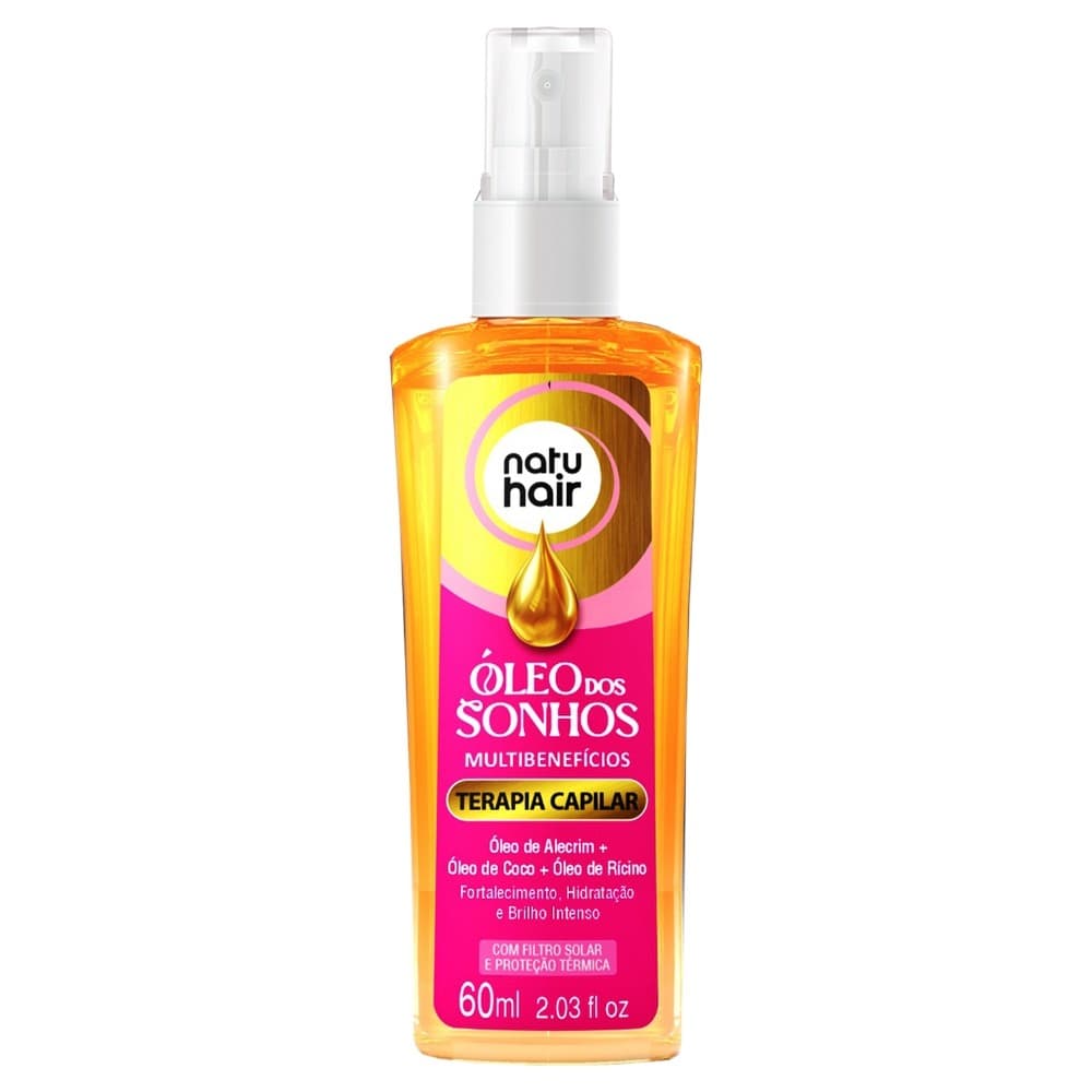 Óleo dos Sonhos Terapia Capilar Natuhair 60 ml Termico Com Proteçao Solar