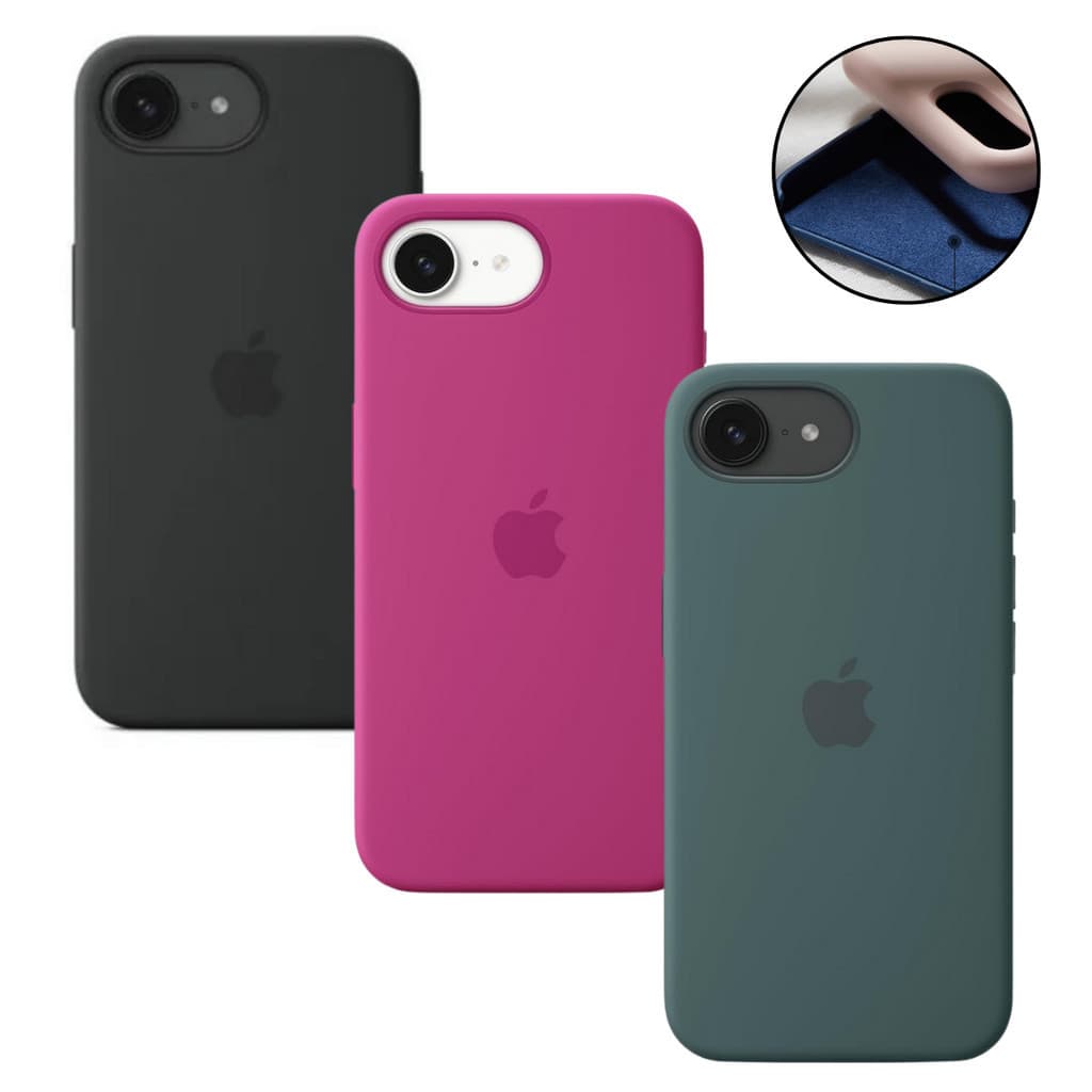 iphone 16E capinha capa de silicone case aveludada com proteção premium