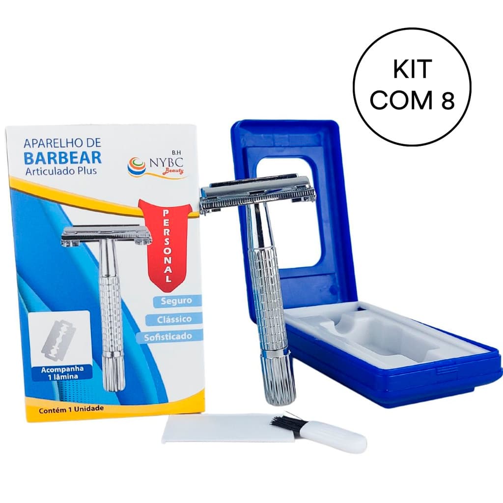 Kit 8 Aparelho De Bardear Articulado Aço Inoxidável NYBC