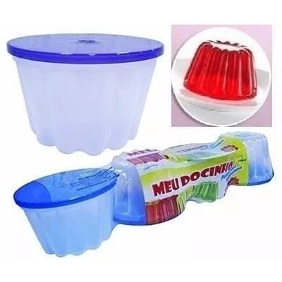 4 Potes Para Gelatina Manjar Com Tampa