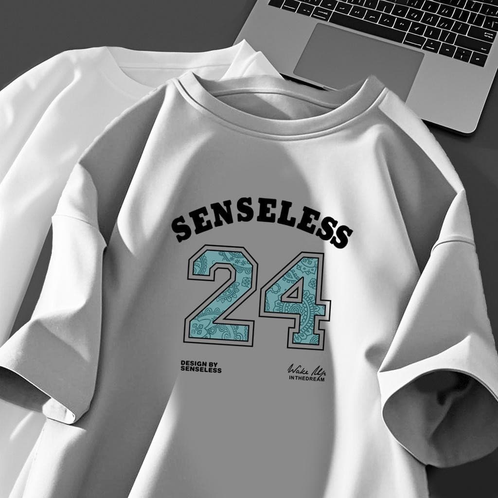 M-2XL Verão Algodão Manga Curta Número 24 Camiseta Unisex Em Torno Do Pescoço Esportes Topo Na Moda Feminina Asiático St