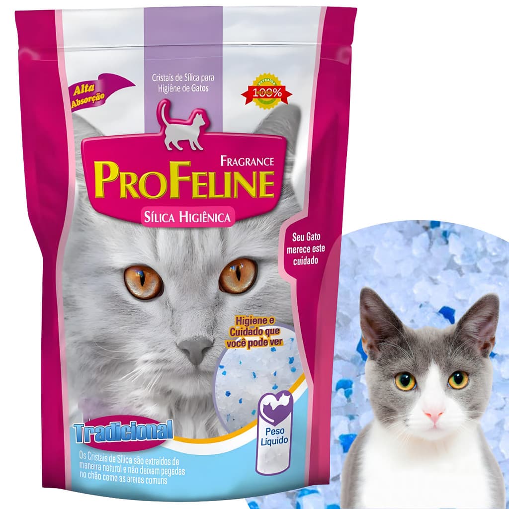 Areia Sílica Premium Grossa Gatos Cristais Azuis 1,4kg