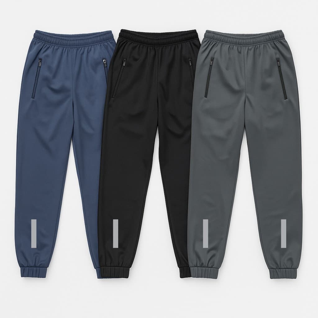 Kit Calça 3 Peças Dry Fit Calça Adulto Academia Masculina Adulta com Bolso Zíper Flanelada