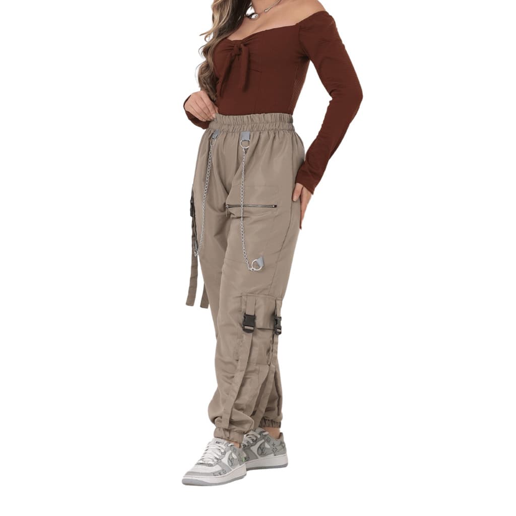 Calça Cargo Jogger Moda Gringa No Bras Unissex Em Tecido Fino Talha P M G e Infantil 10 12 14 16