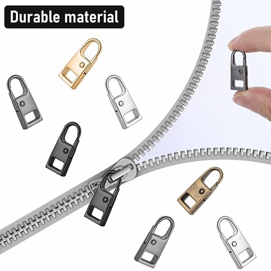 5 Pçs Destacável Zíper Extrator Substituição Metal Cabeça Zip Sliders Kits De Reparo Para Bagagem Bolsas Roupas