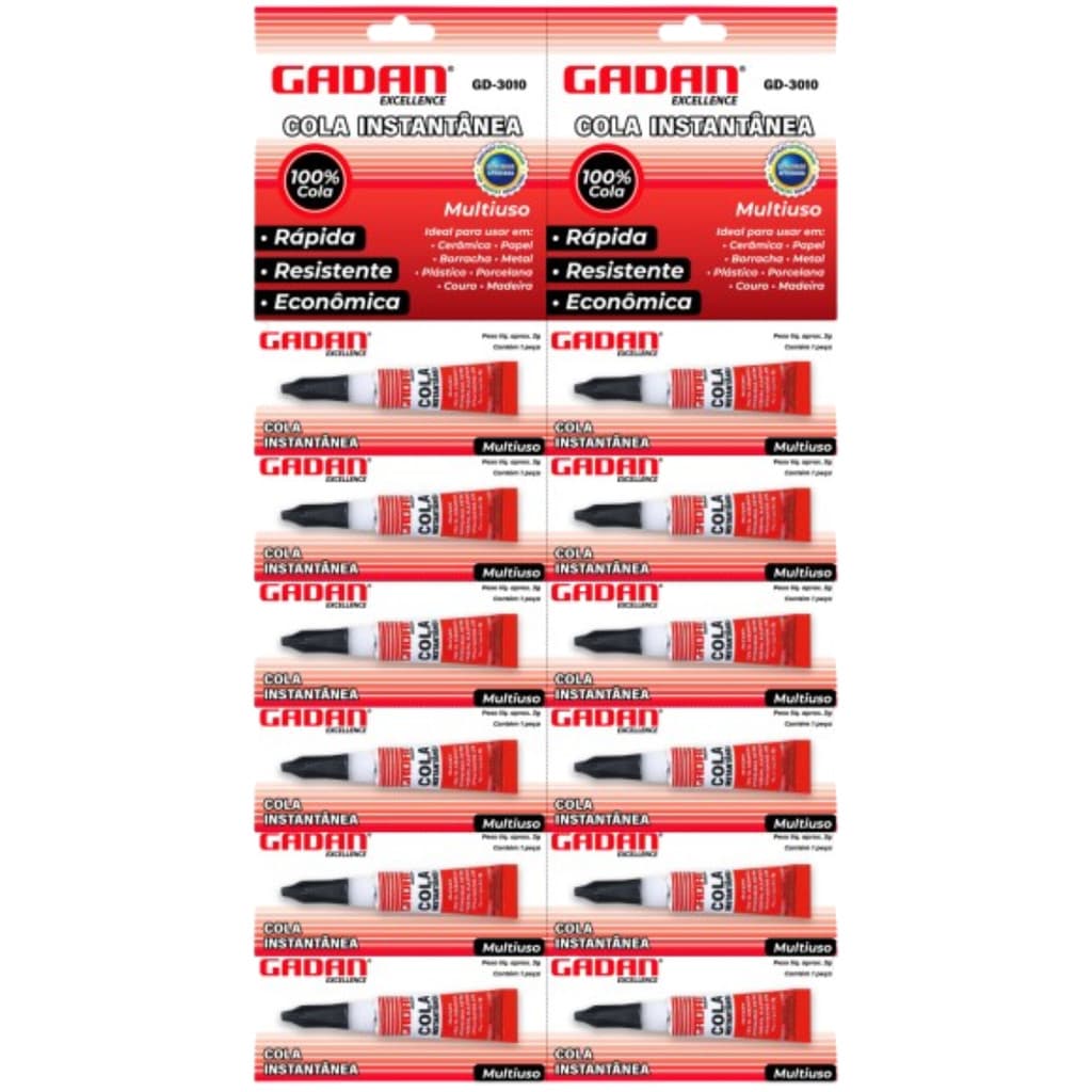 Cola Super Bond Instantânea Gadan Original 3g Uso Geral