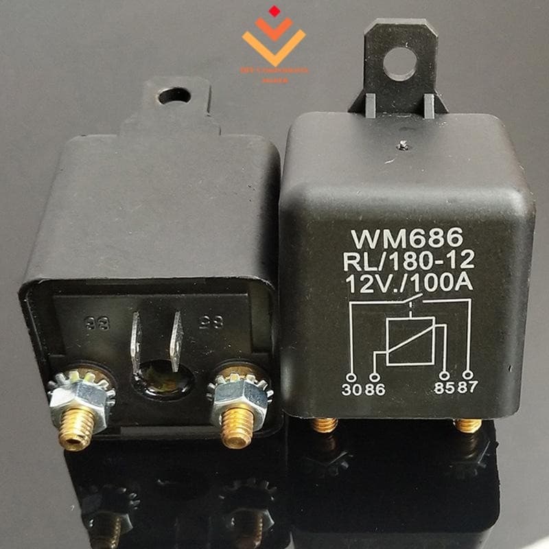 Relé De Partida De Alta Corrente 200A 100A 12V/24V Potência Automotiva Resistente Para Caminhão , RV , Reboque De Barco