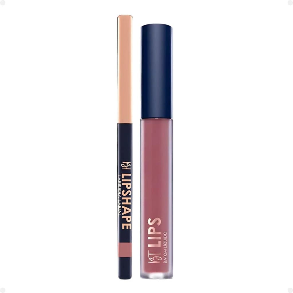 Kit Bruna Tavares Bt: Batom Líquido Flavia e Lapiseira Labial Beige Rose