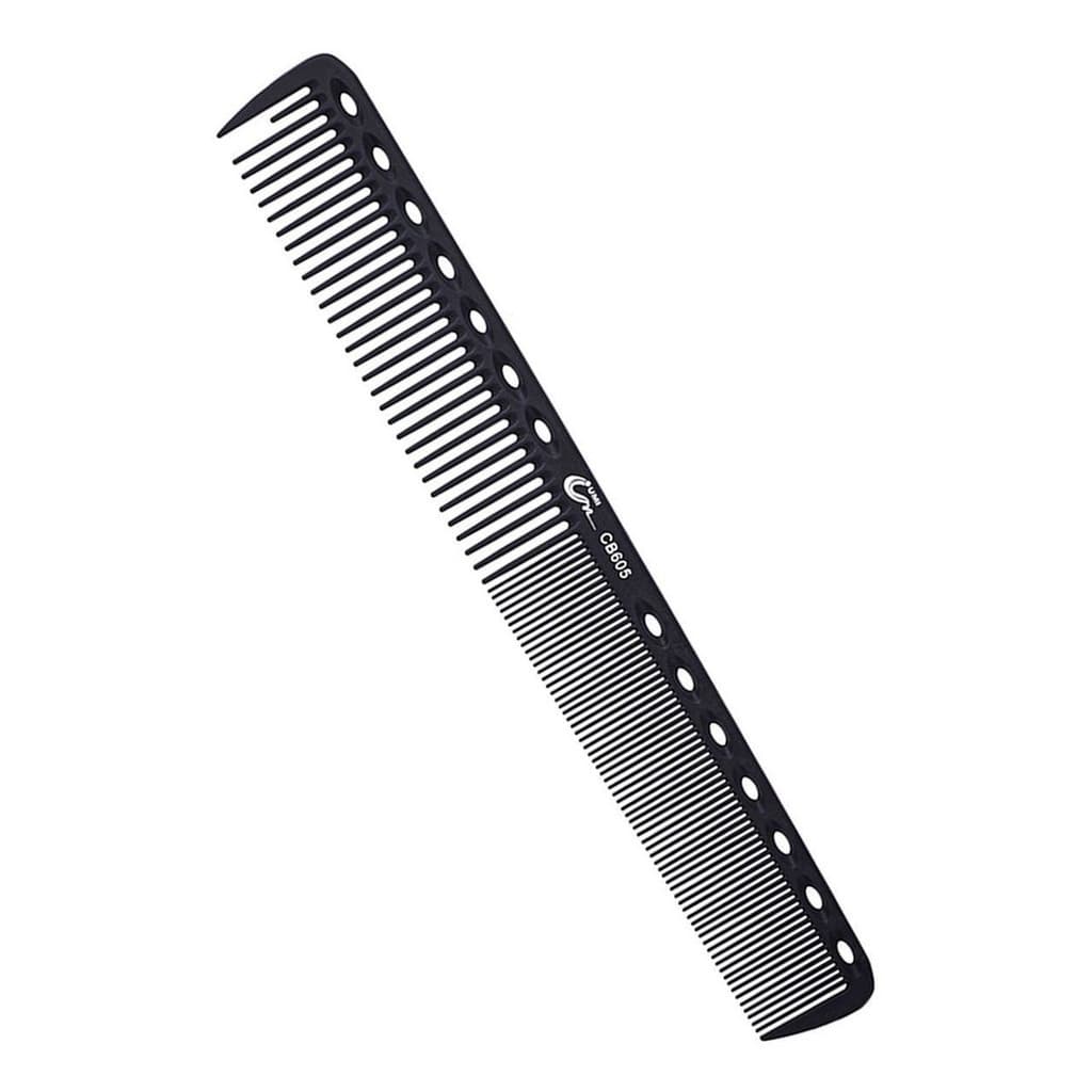Pente Profissional Barbeiro Cabeleireiro Carbono 18cm Cb605P