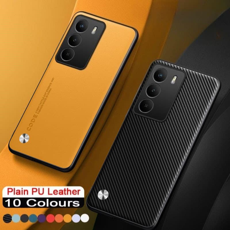 Capa Para Realme C71 C73 C75 Fibra De Carbono Couro Do Plutônio À Prova De Choque C67 C65 C63 C61 Fosco Silicone Anti-Ca