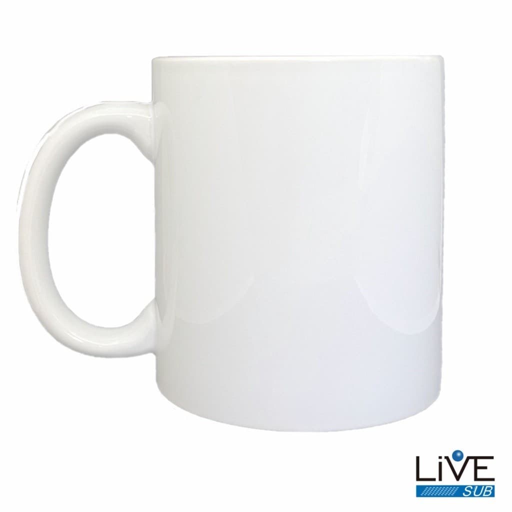 Caneca de porcelana Branca Live - 6 unidades