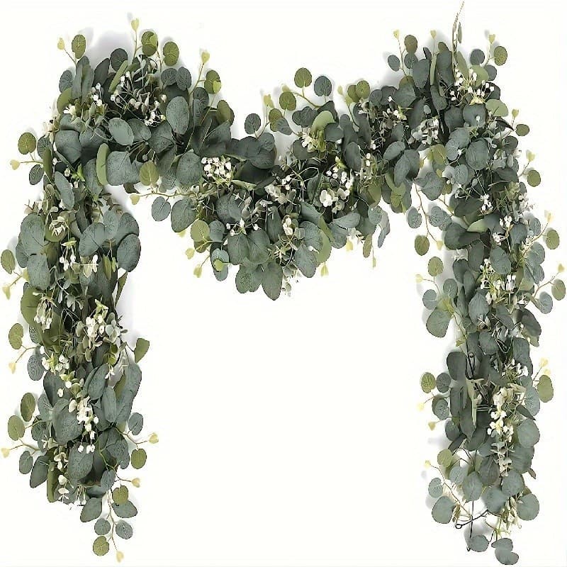 Planta Artificial de Vinha de Eucalipto Verde Pendurada para Decoração de Casamento, Jardim e Festa em Casa