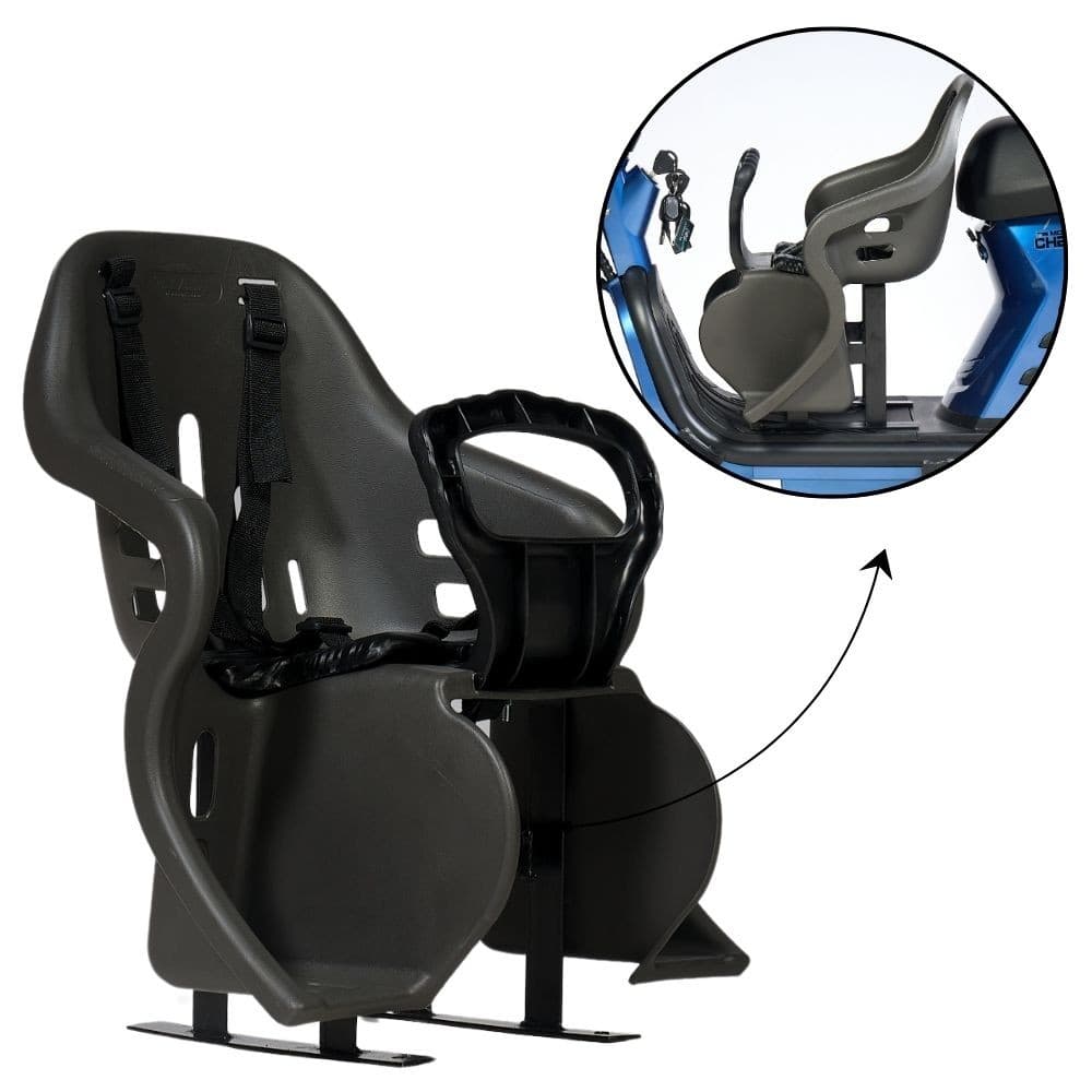 Cadeirinha Infantil para Moto e Bike Elétrica com Suporte  Até 25kg | MOTO CHEFE