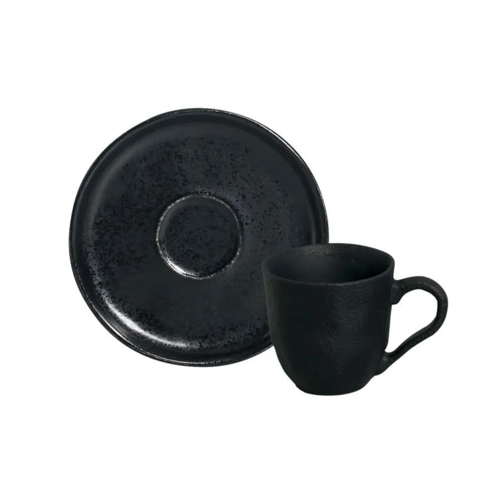 Xícara De Café Com Pires Bio Eclipse Preto 120ml Porto Brasil