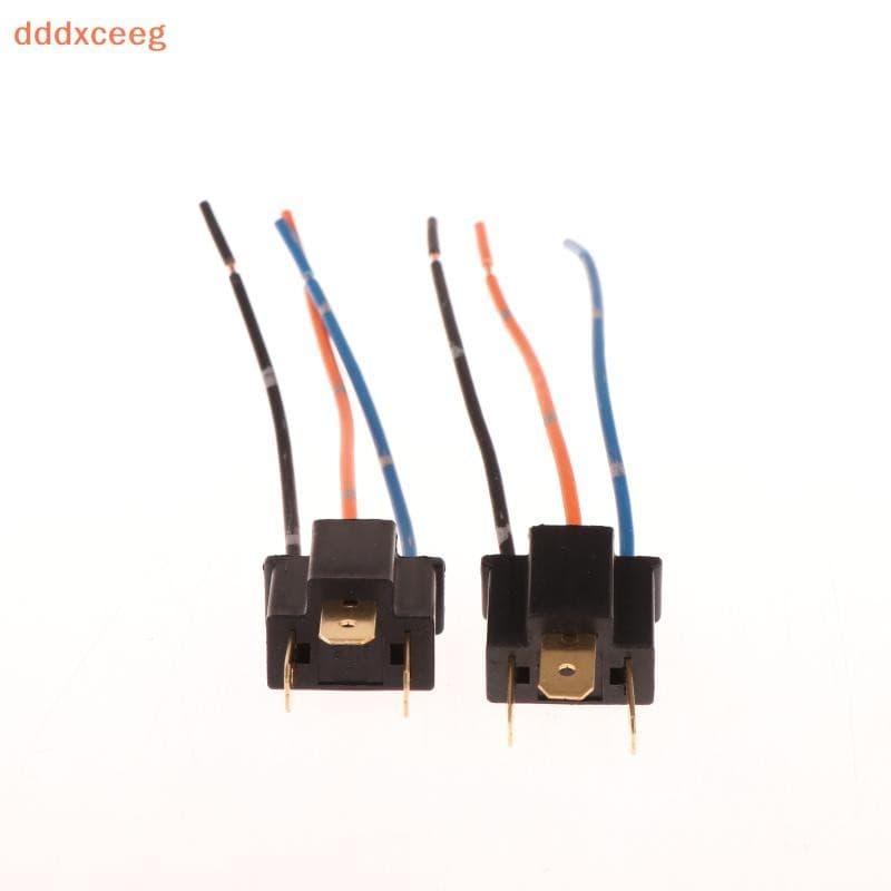 [dddxceeg] 2/4 Pcs Farol De Carro Lâmpada De Nevoeiro Adaptador Macho Tomada Cablagem H4 Soquete Conector