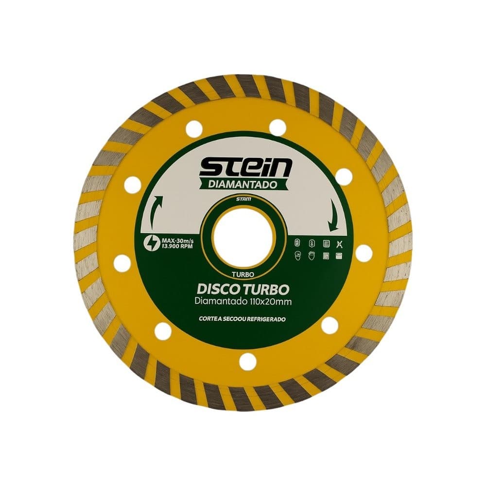 Disco Diamantado Corte Seco 110MM Turbo Stein