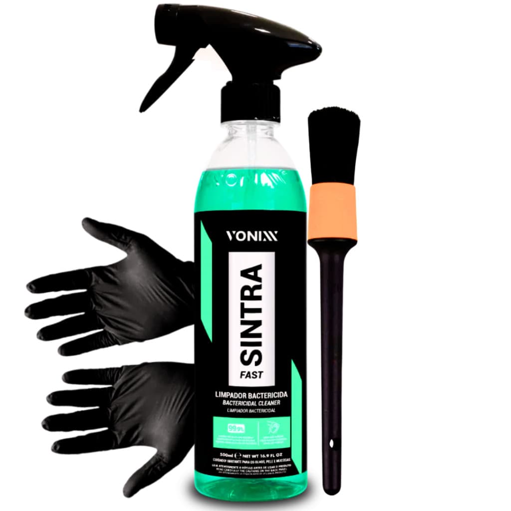 Limpador Multiuso Apc Sintra Fast Spray 500ml Vonixx Limpa Teto Banco Couro Plástico Borracha+Brinde