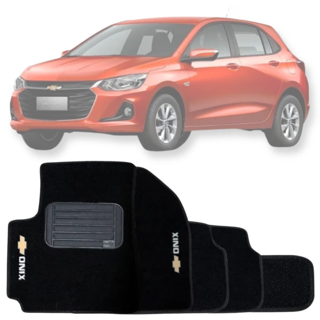 Tapete Carpete Premium Preto Gm Onix Hatch Nova Geracao 2020