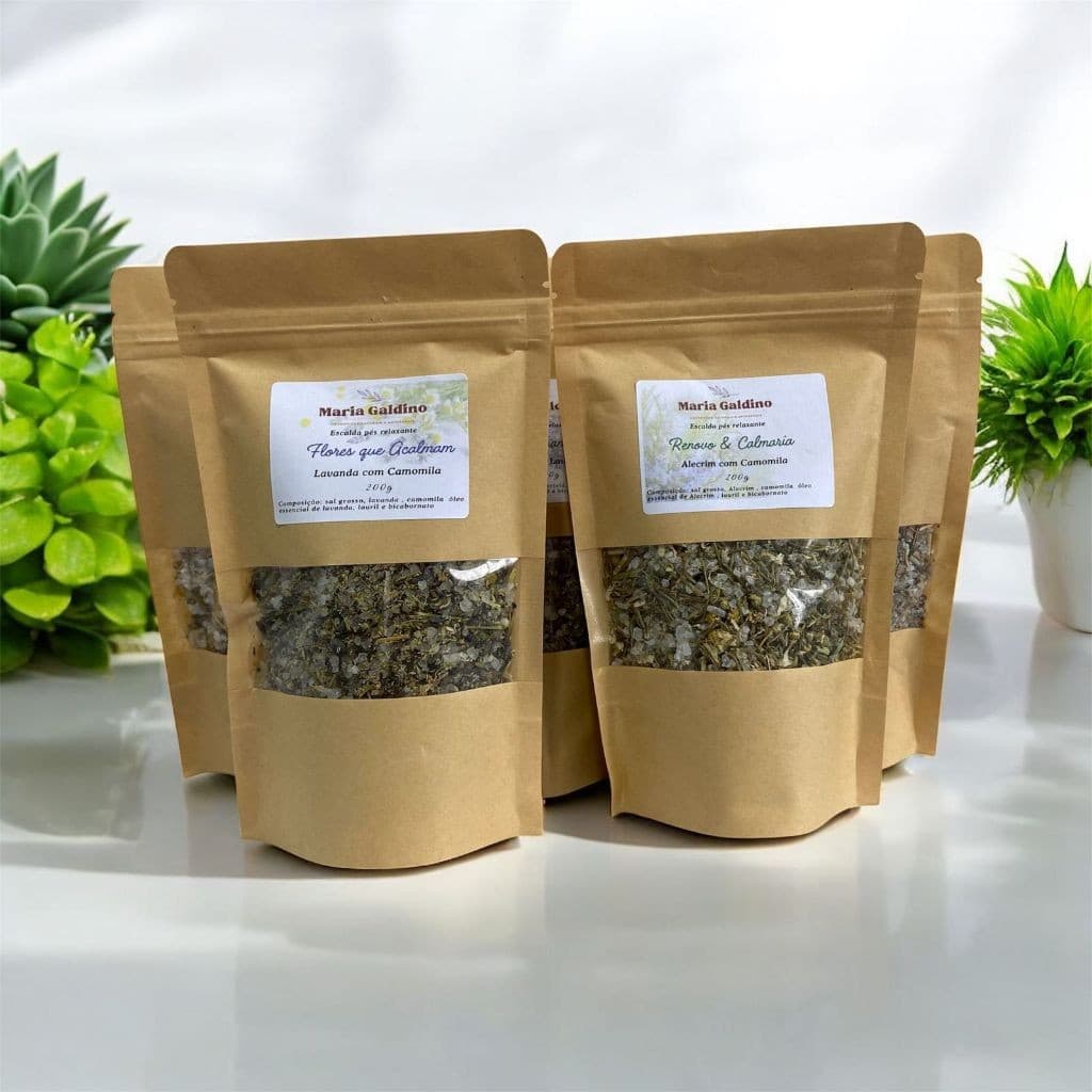 200g Escalda pés Relaxante Camomila e Lavanda
