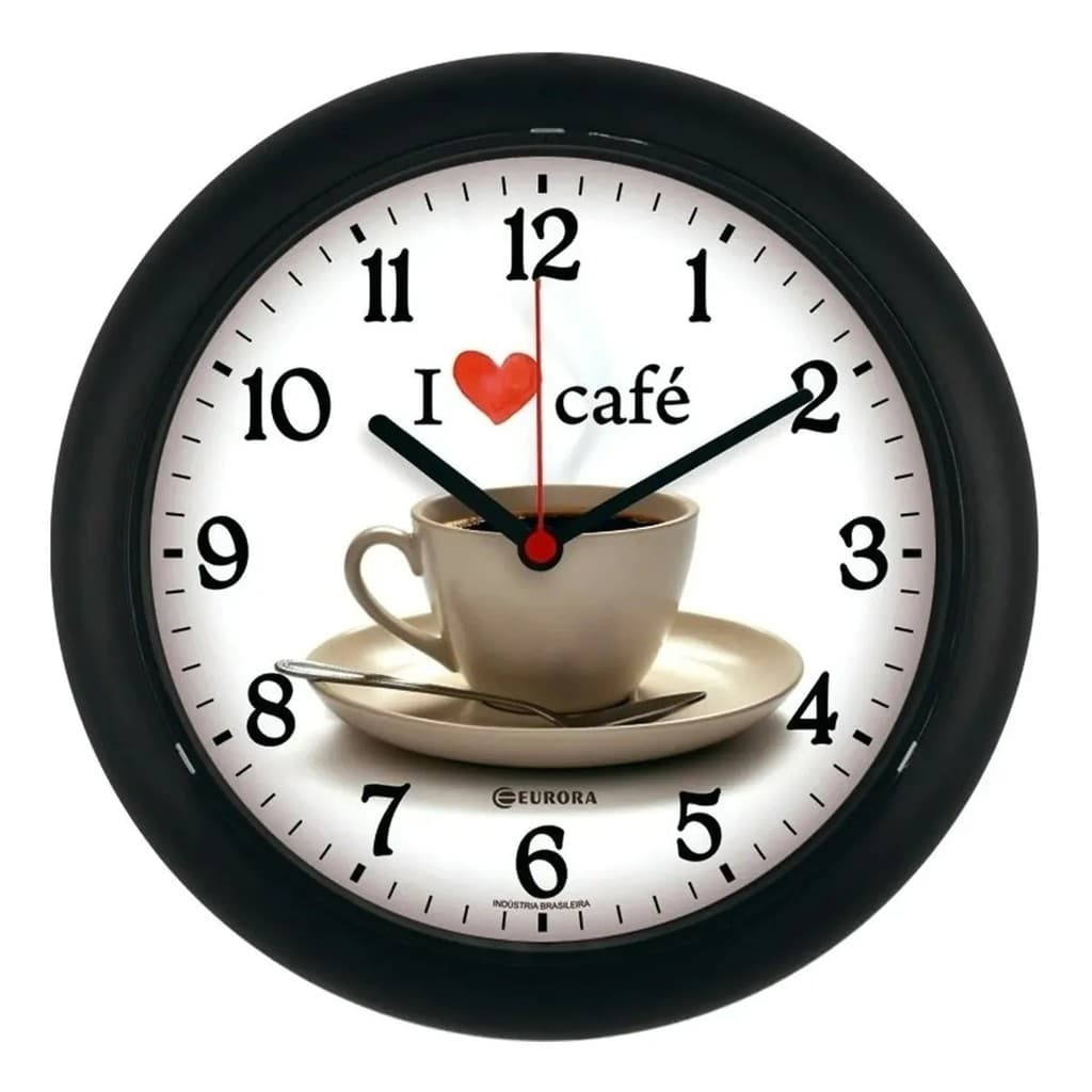Relógio De Parede Para Cozinha Café Gourmet Eurora Oferta