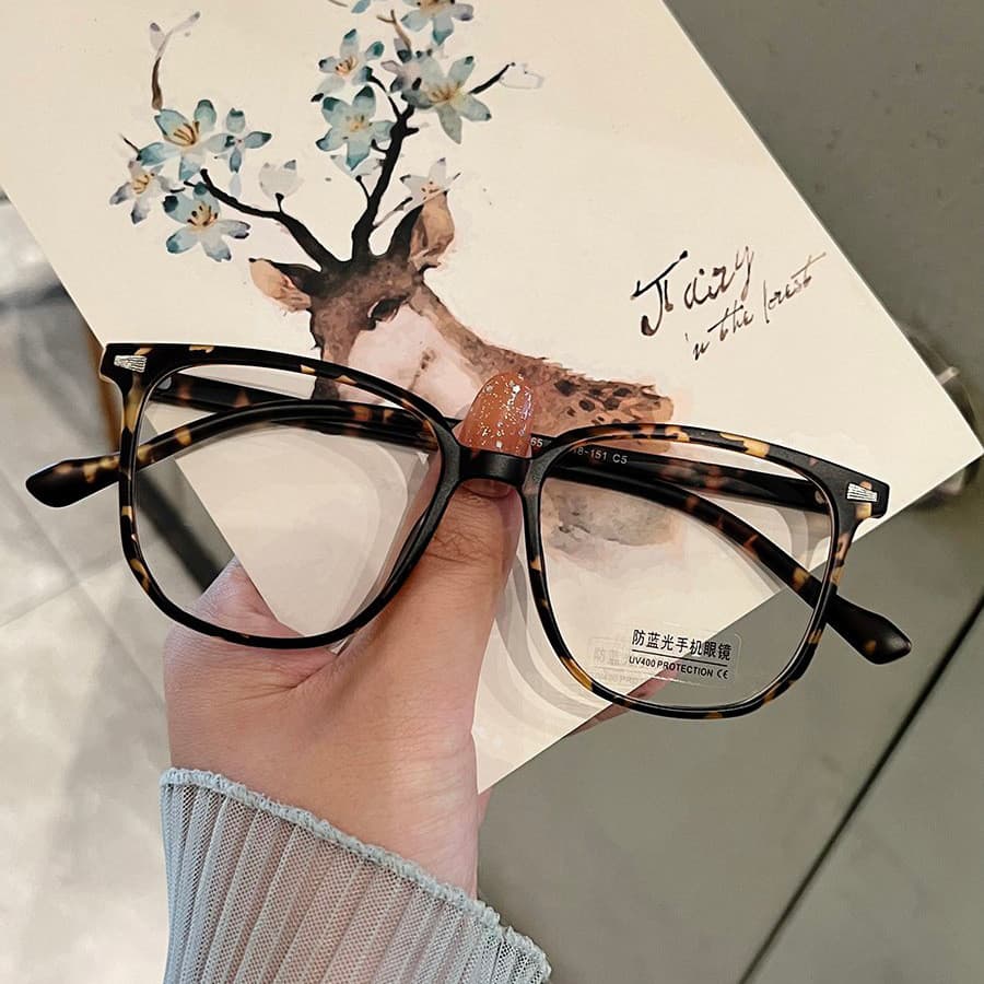 Nova Moda Anti-Azul Ray Feminino Óculos Retro Masculino Tendência De Computador Óptico