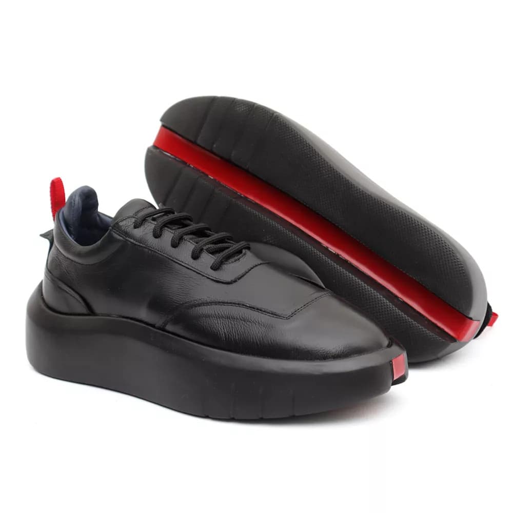 Tênis Sneaker Masculino em Couro Legítimo Confortável Social Luxo