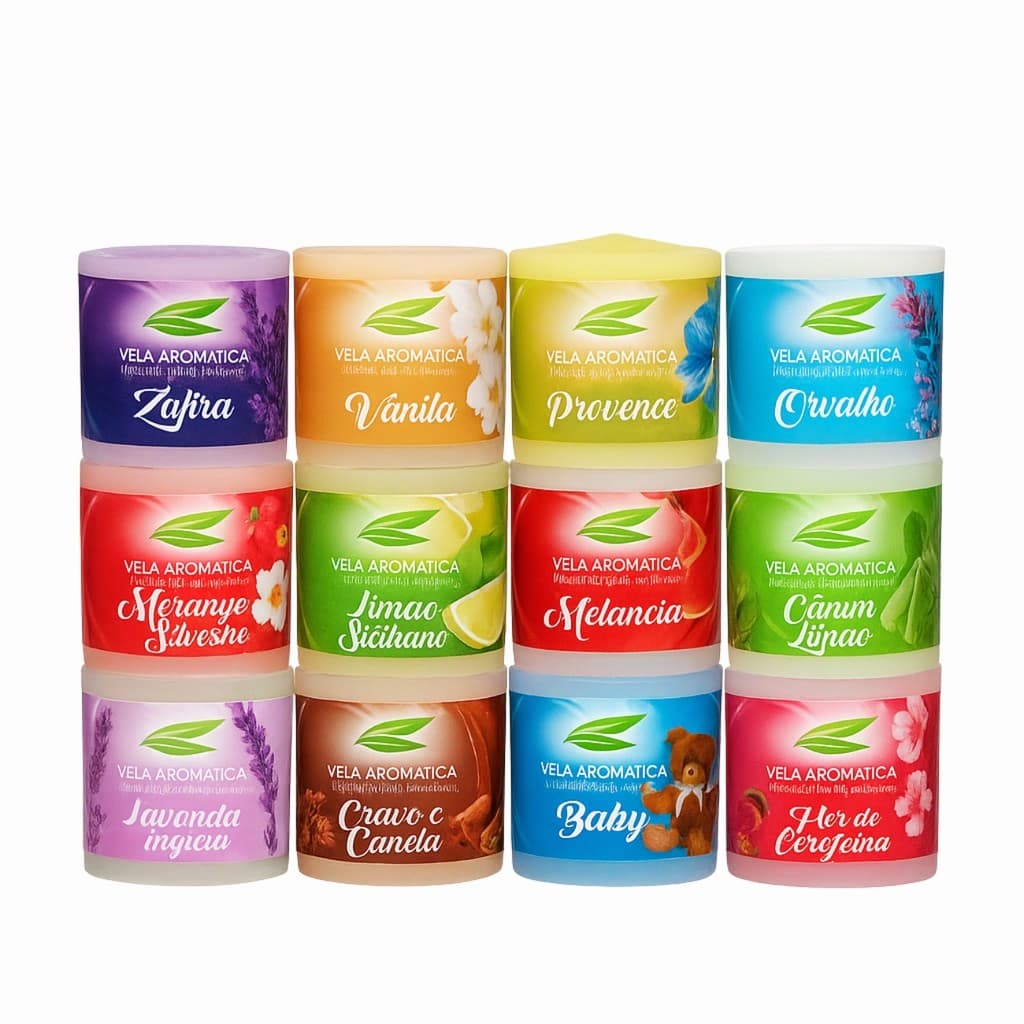 Kit 5 Ambientes Velas Flor de Cerejeira Aromas Florais e Frescor Natural Casa fim de ano