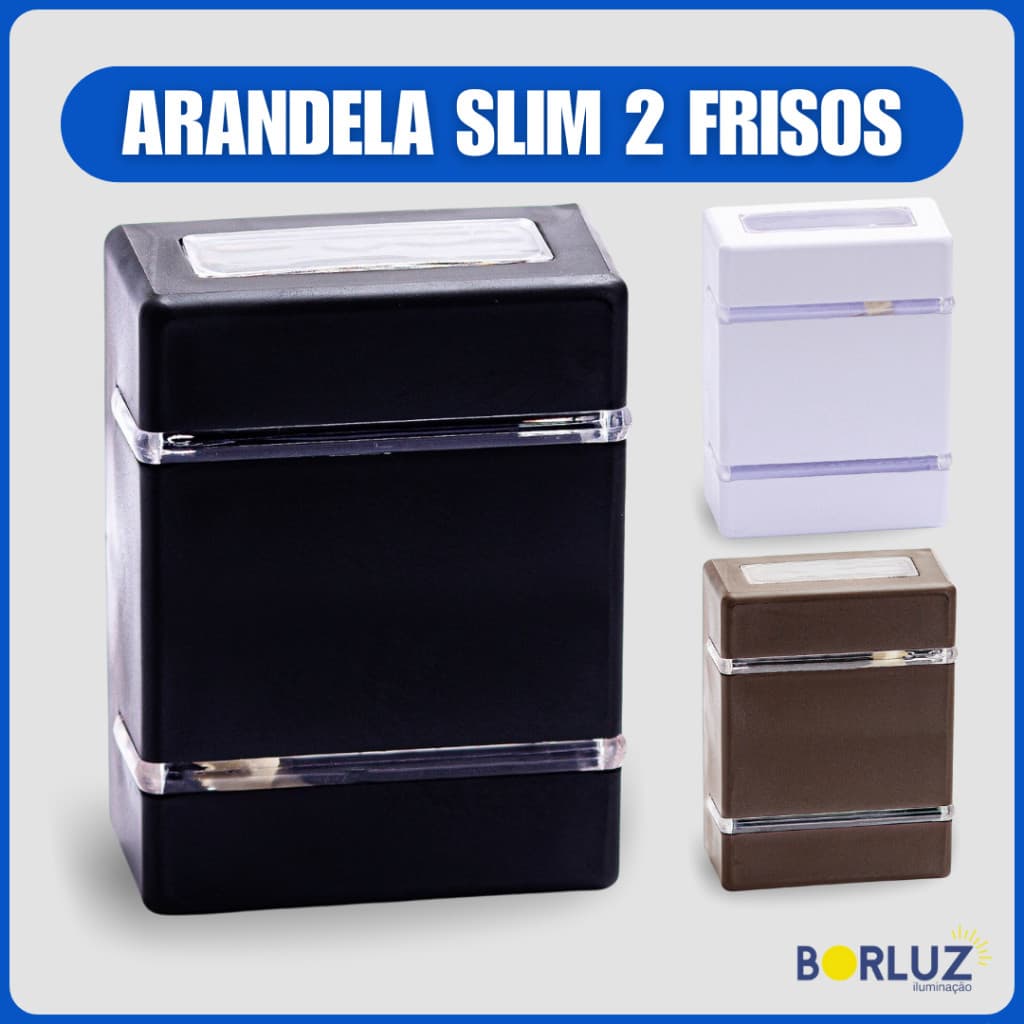 Luminária Arandela Slim 2 Frisos 2 Focos Área Externa e Interna Bivolt 110v 220v