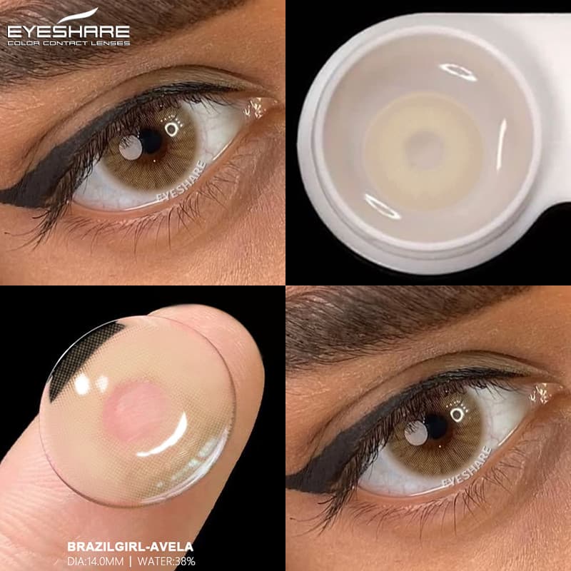 Lentes EYESHARE Série Brasilgirl Coloridas De Contato Confortáveis E Bonitas 1 Par