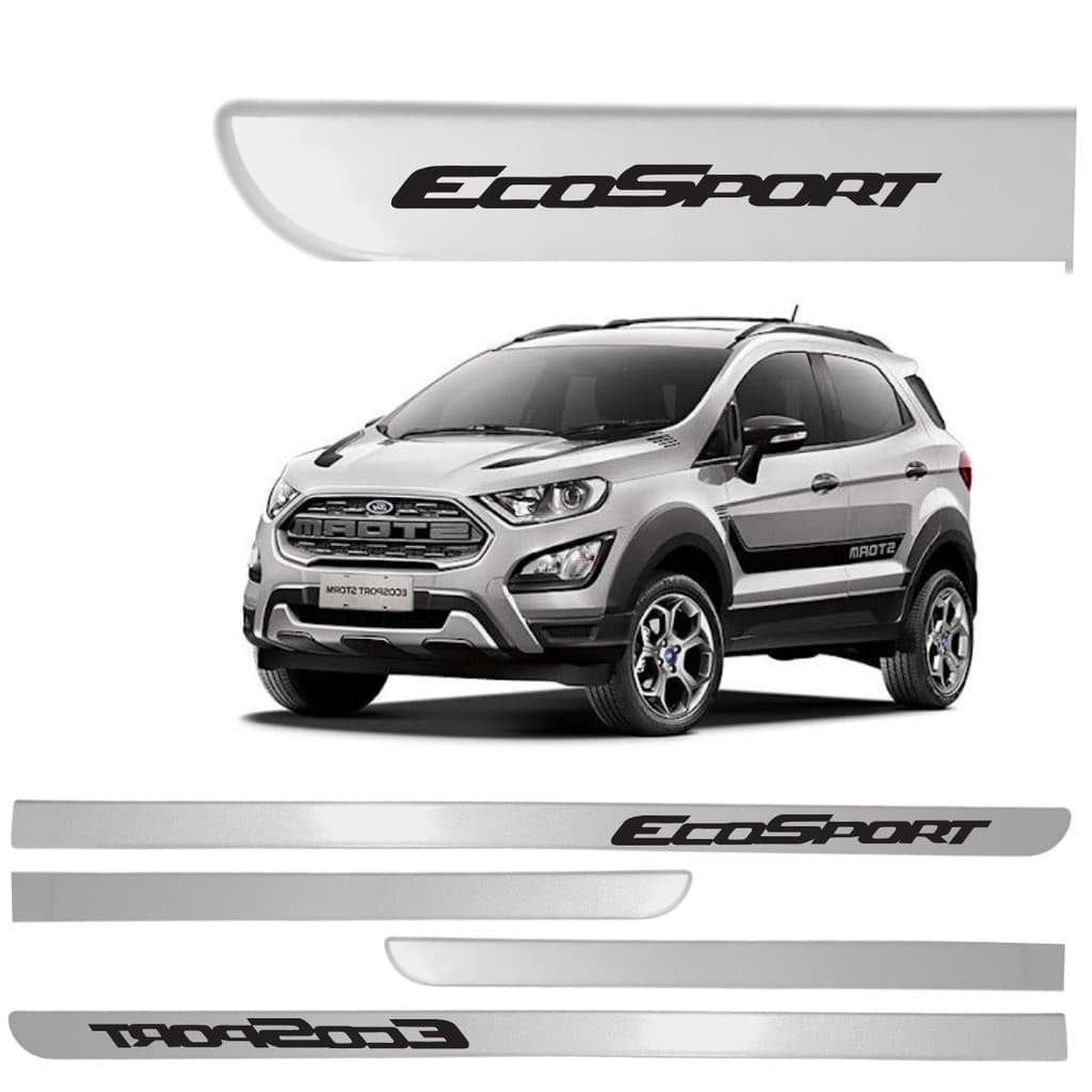 Jogo Friso Lateral Ecosport 2003 até 2022 Prata Enseada