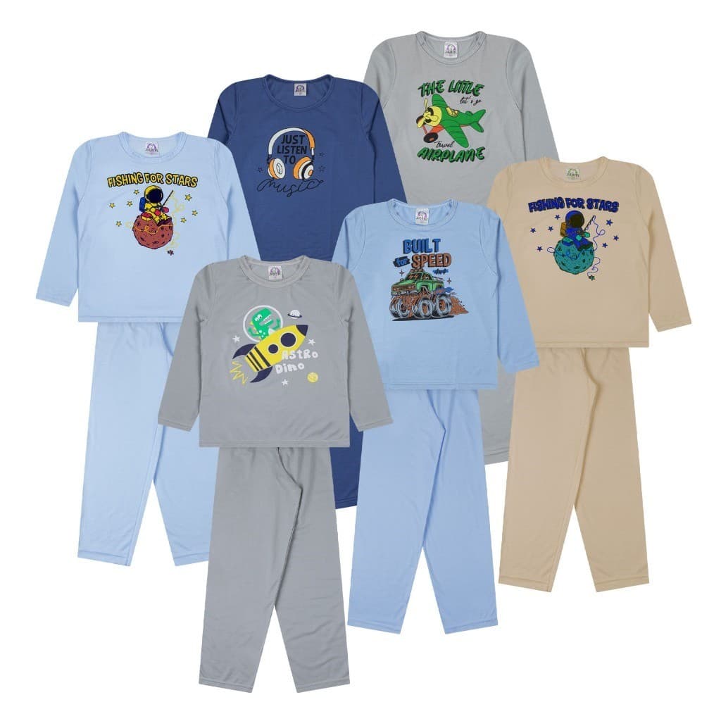 Conjunto Pijama Infantil Menino com Estampa que Brilha no Escuro