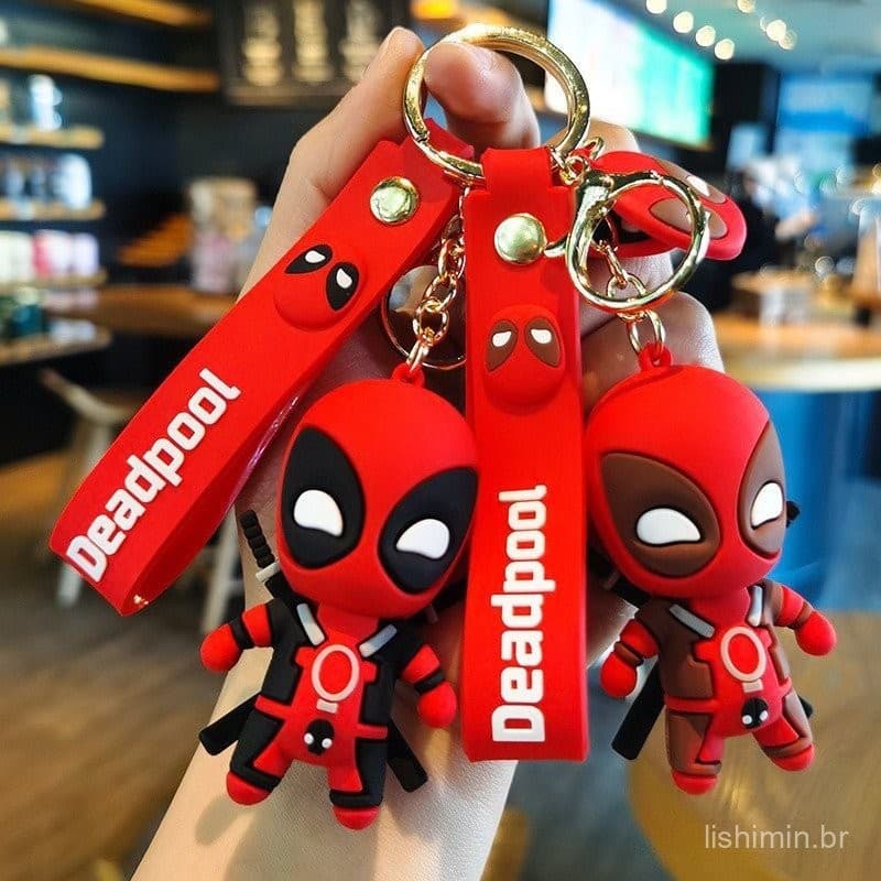 Deadpool Marvel Cartoon Chaveiro Porta-Chaves De Carro & Wolverine