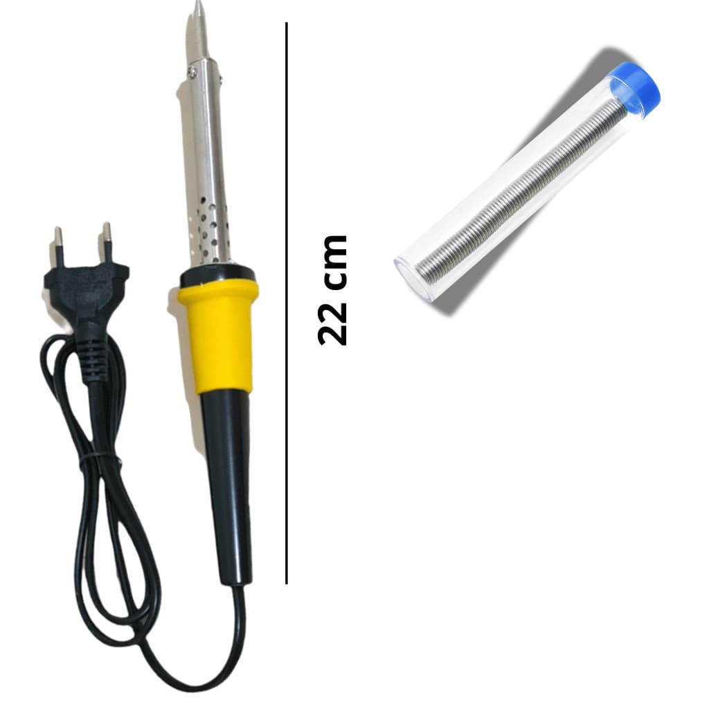 Kit Ferro De Solda Soldar Soldador 110v ou 220v 40w ou 60w Com Estanho Resistente