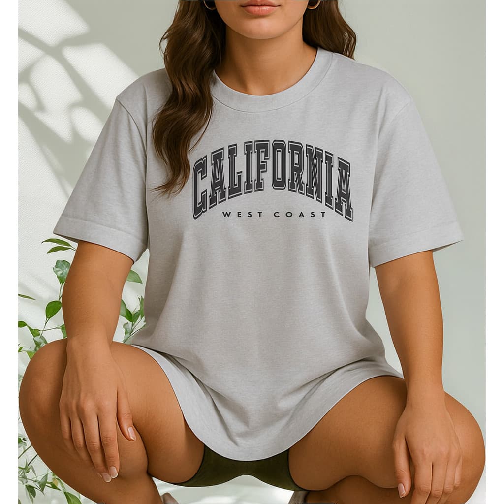 Camiseta Oversized Feminina Streetwear California West Coast