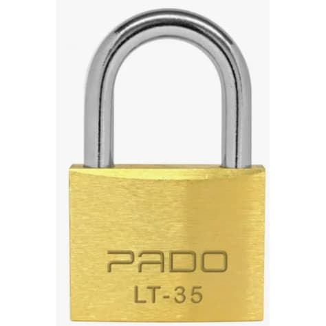 Cadeado De Latão 35mm Pado Lt-35 Resistente Cor Dourado