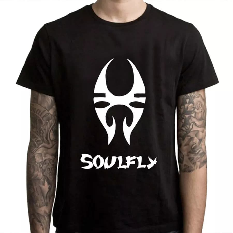 Linda Camiseta Masculina Soulfly - 100% Algodão Premium