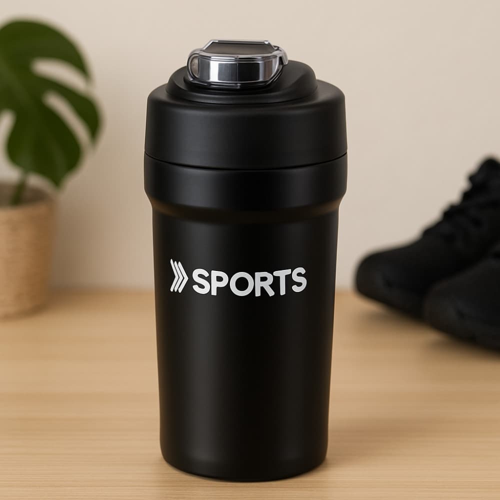 Garrafa Térmica De Água 500ml Garrafinha Termica Com Canudo  Garrafas De Academia Treino