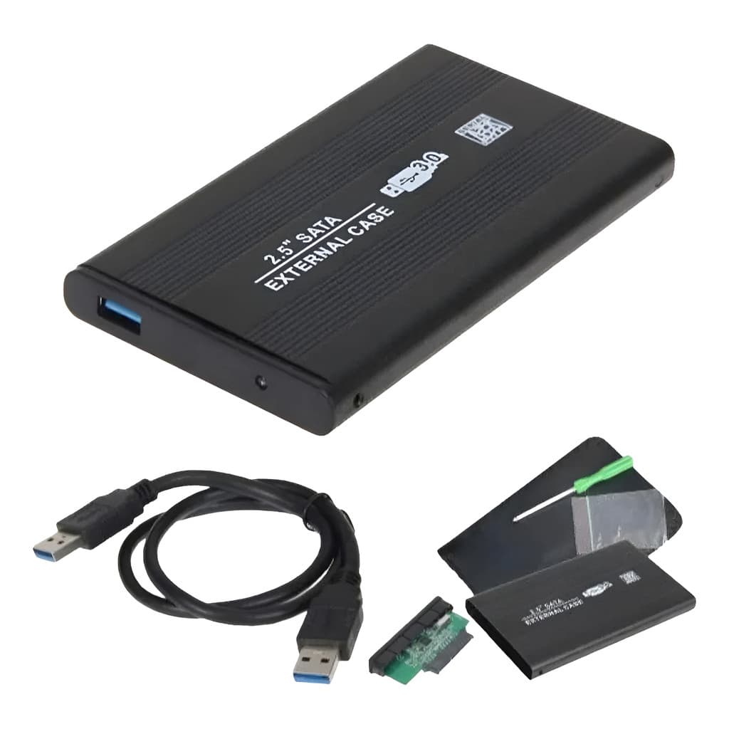 Case USB 3.0 para HD Sata 2.5” – Externa Slim com LED, Compatível com SSD, Notebook e PC