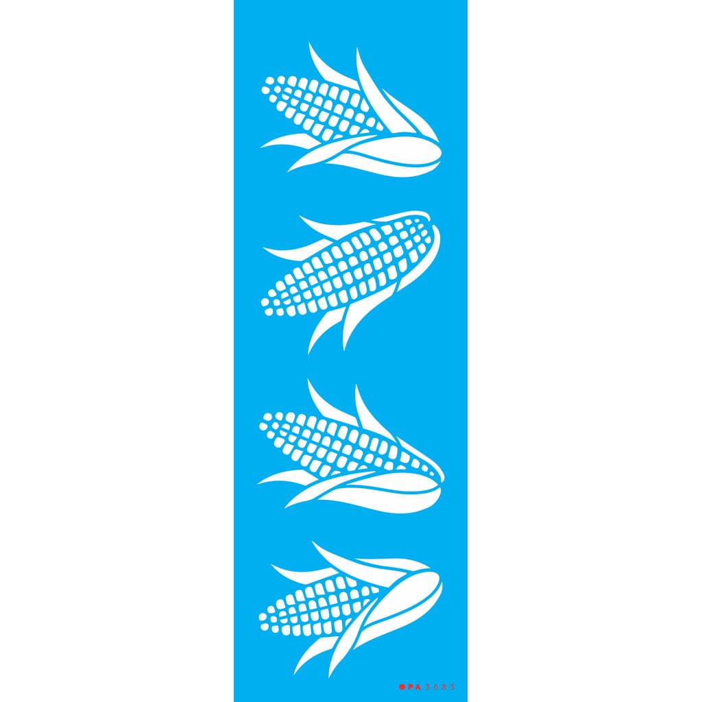 Stencil Simples Legumes Milho 10x30 Opa 3683