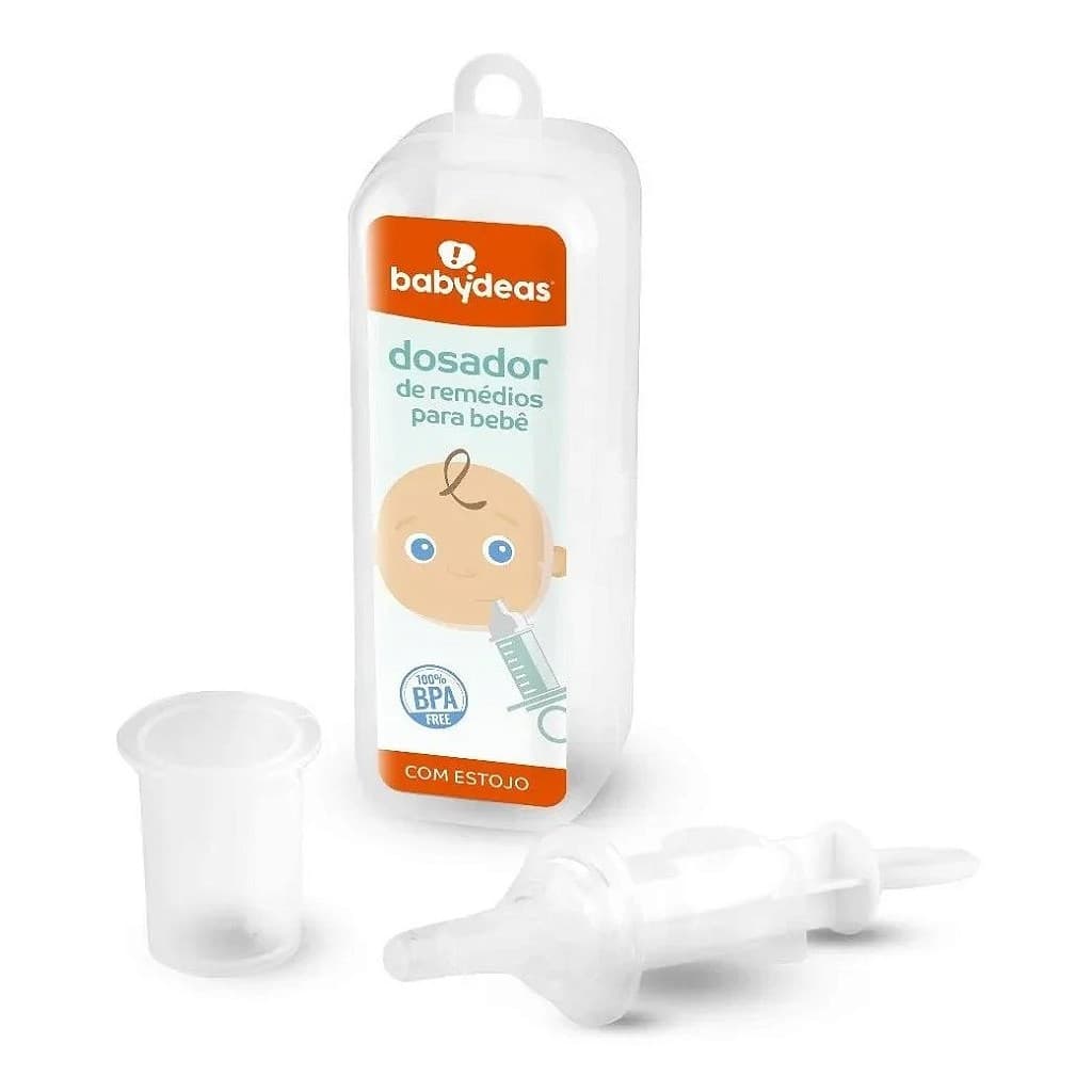 Dosador de Remédios para Bebê com Estojo Branco - Babydeas