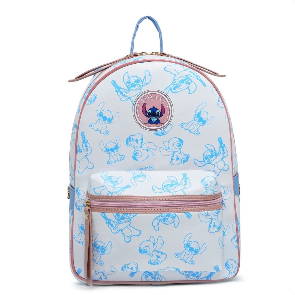 Mochila escolar grande Lilo Stitch feminina e masculina super espaçosa