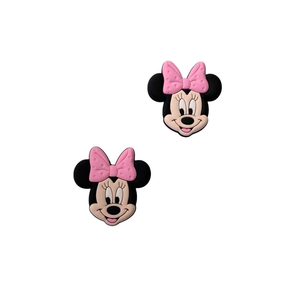 Aplique Minnie Laço Rosa Claro Emborrachado - 2 unidades