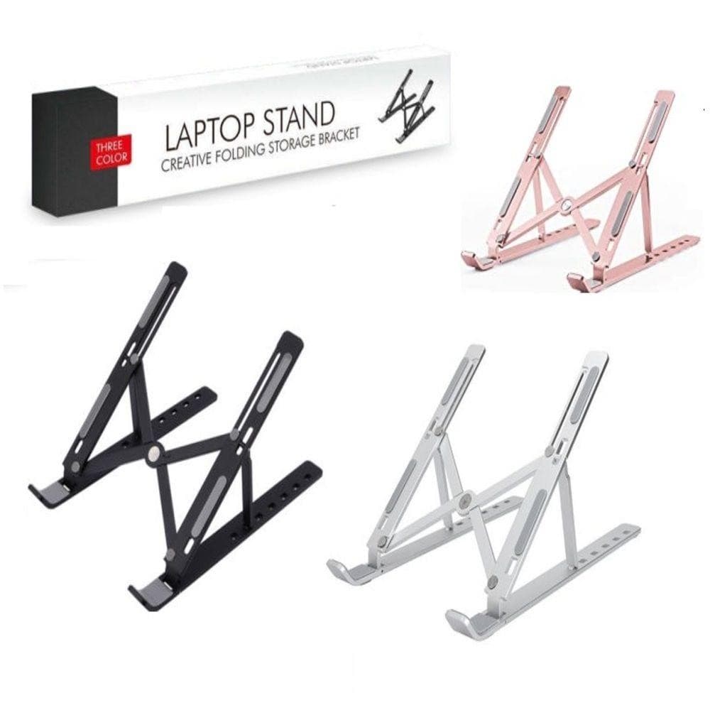 SUPORTE NOTEBOOK ERGONOMICO SLIM DOBRAVEL BASE AJUSTAVEL TABLET ANTIDERRAPANTE MESA