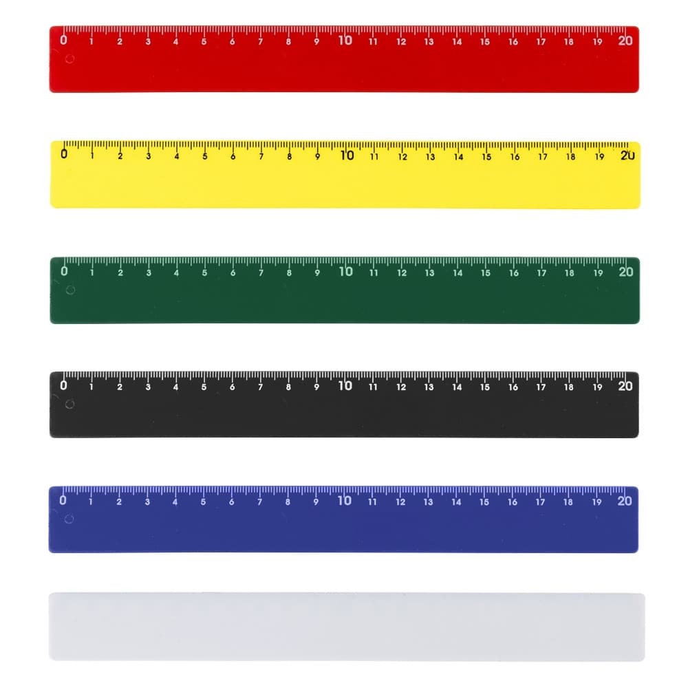 Kit 30 Unidades Régua Plástica 20cm