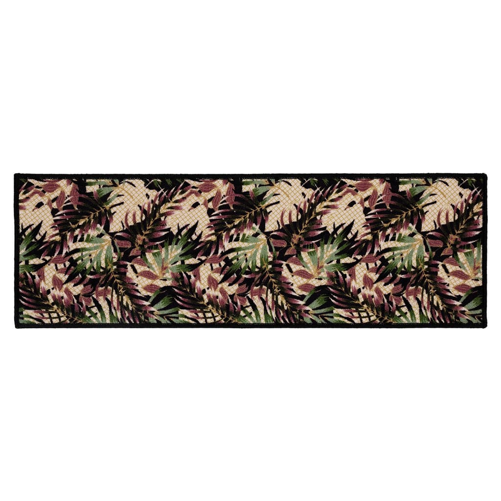 Tapete Passadeira Clean Folhagens 40x120cm Cozinha Sala Quarto Antiderrapante Decorativo Edantex