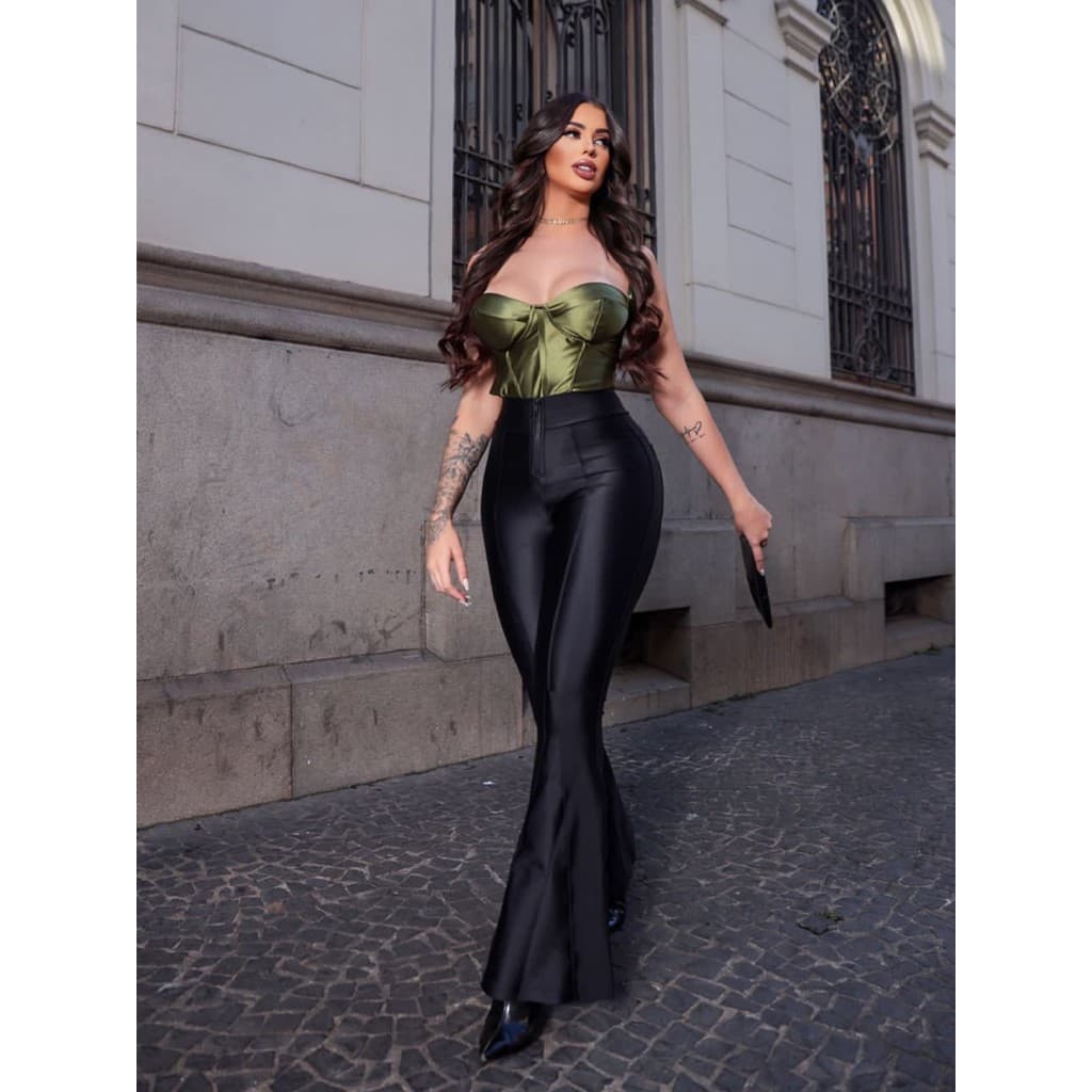 Calça Feminina Malha Prd Modeladora zero transparencia Tecido Premium